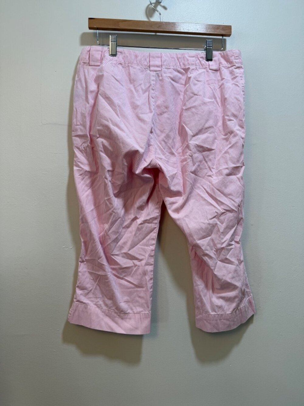 Lauren Ralph Lauren Active Cropped Pants 6P Vintage Seersucker 1990s Vintage - Picture 7 of 8
